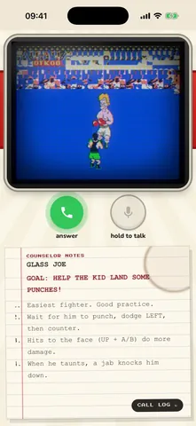 Punch-Out!! on the TV, Glass Joe in the counselor notes
